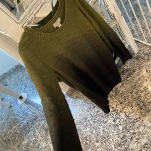 Plus size forever 21 green to black ombré knit sweater